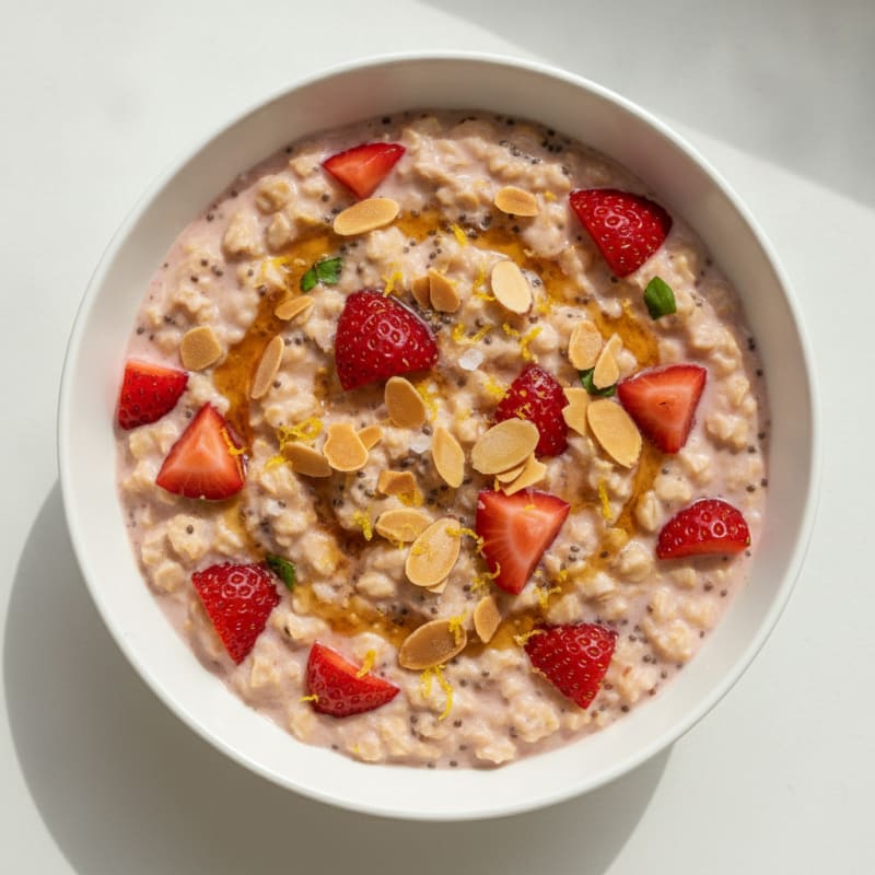 Strawberry Shortcake Overnight Oats