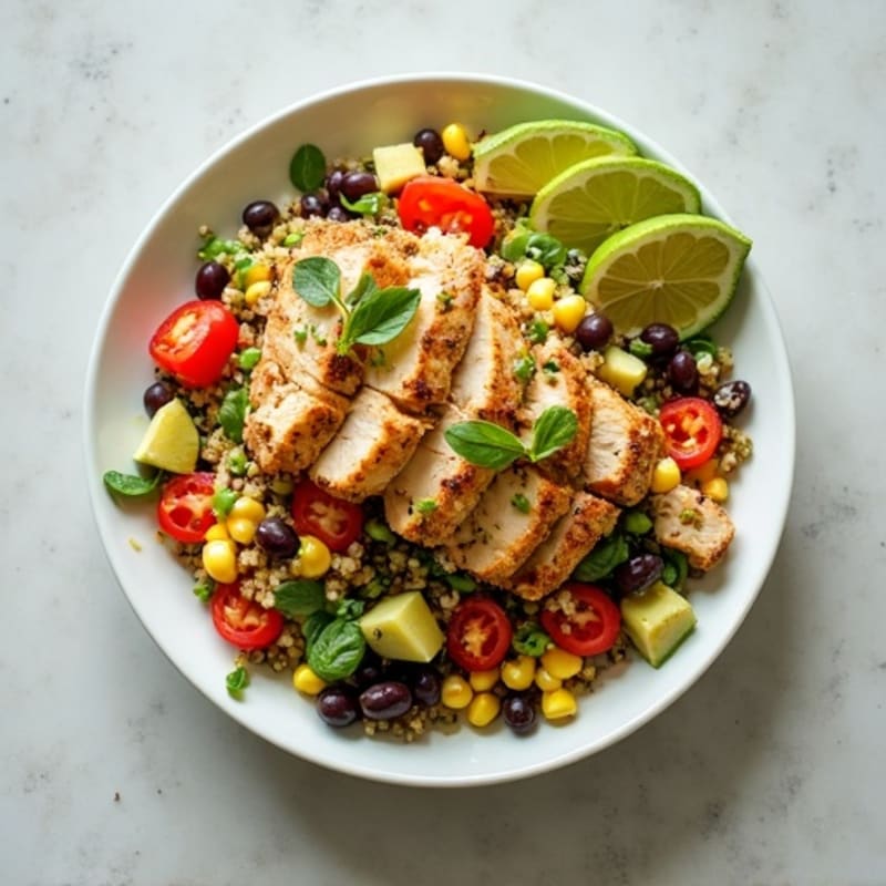 Fresh Quinoa and Black Bean Salad with Zesty Lime