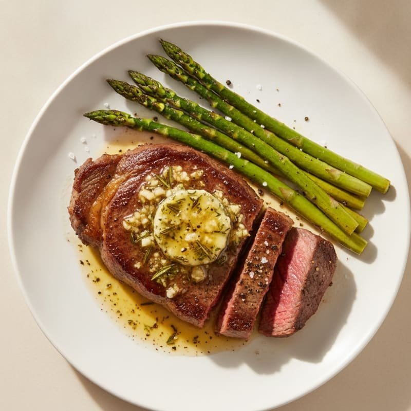 Pan-Seared Steak with Garlic Herb Butter