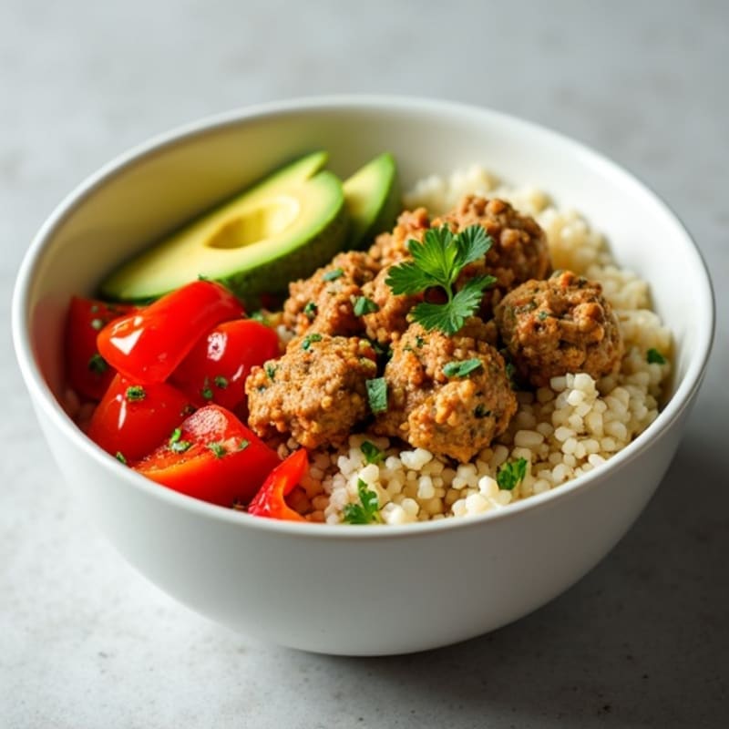 Garlic-Ginger Turkey Bowl with Cauliflower Rice