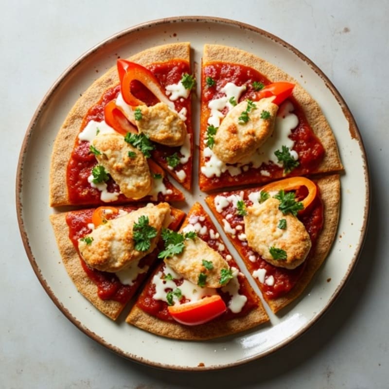 Healthy BBQ Ranch Chicken Sheet Pan Pizza