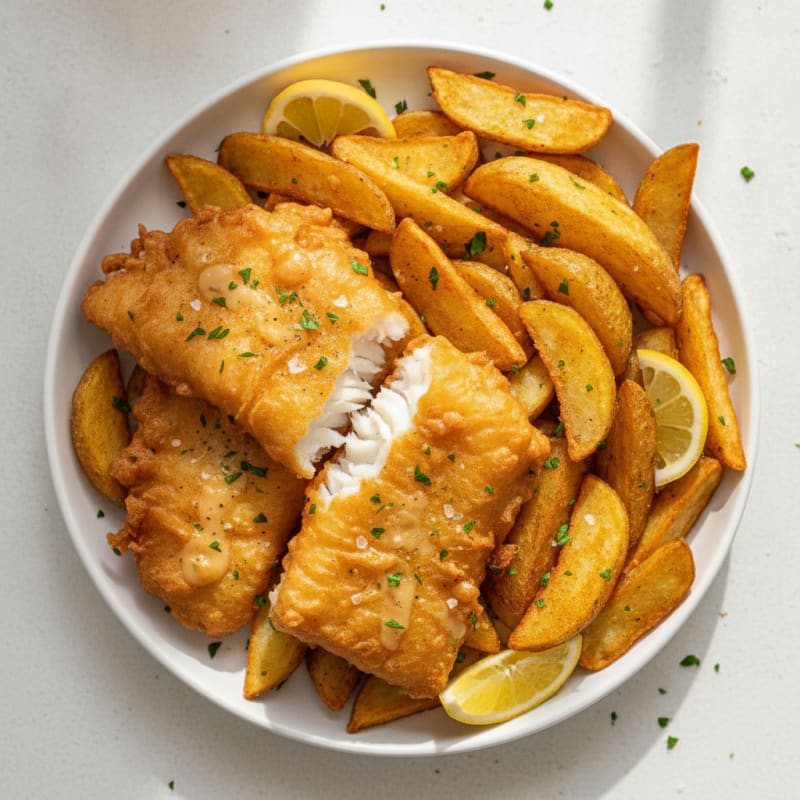 Beer-Battered Fish and Chips