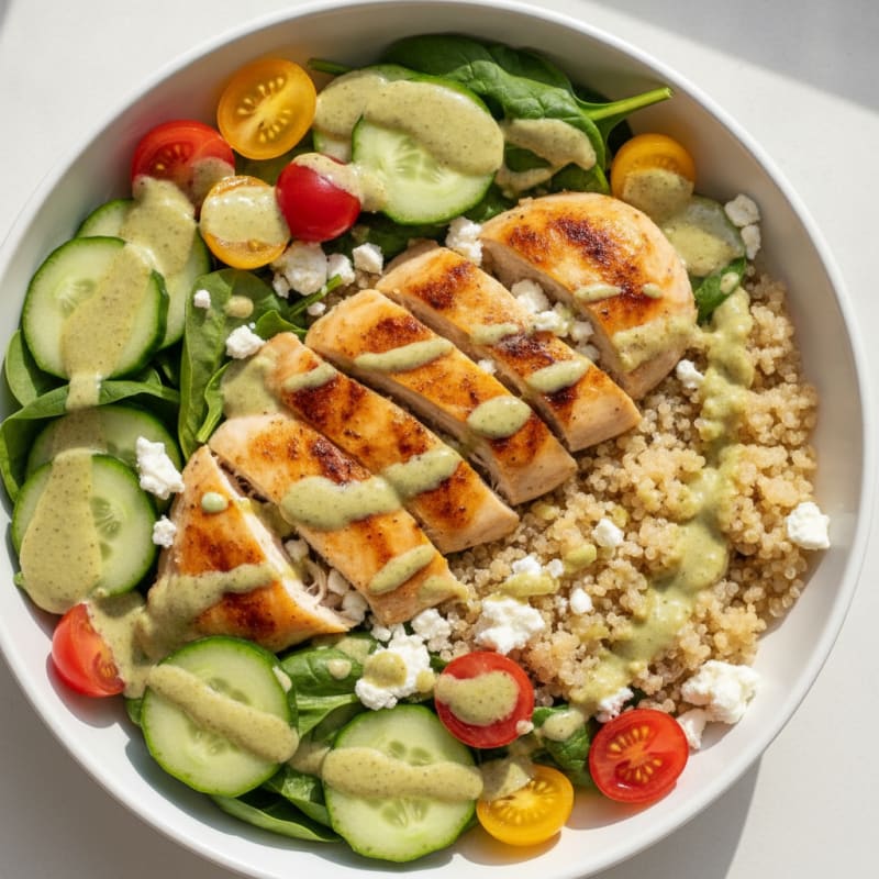 Lemon-Herb Chicken and Quinoa Power Bowl