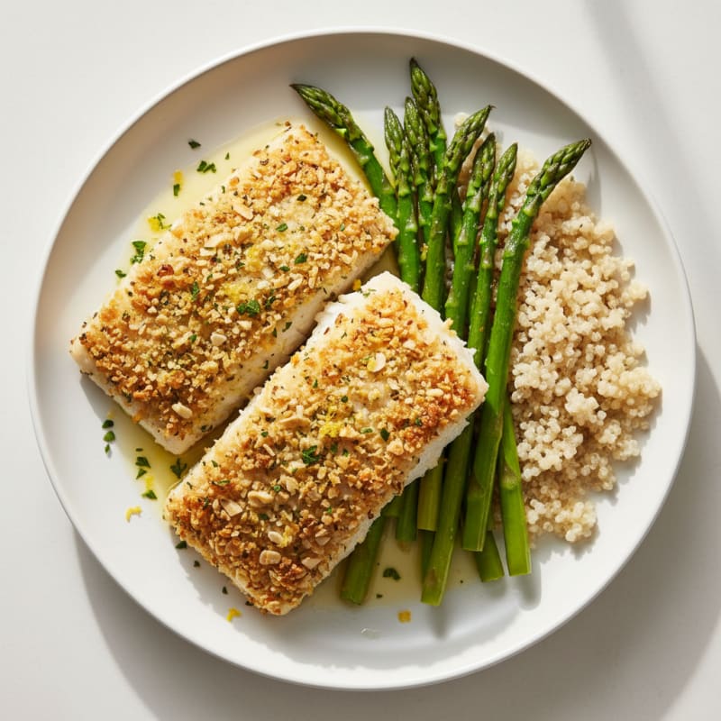 Crispy Lemon Herb Baked Cod