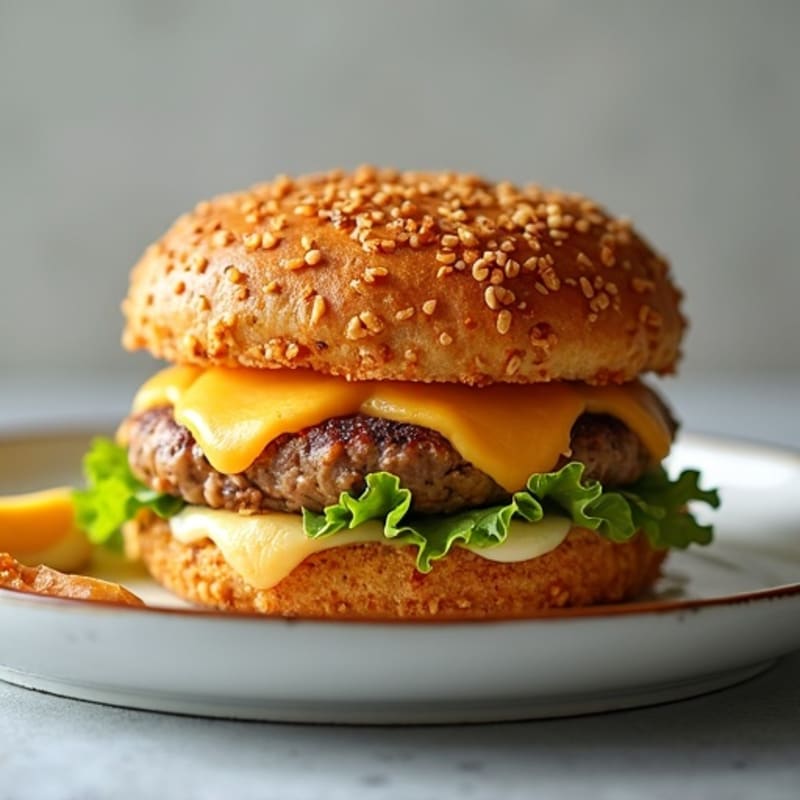 Crispy Baked Mozzarella-Stuffed Turkey Burger