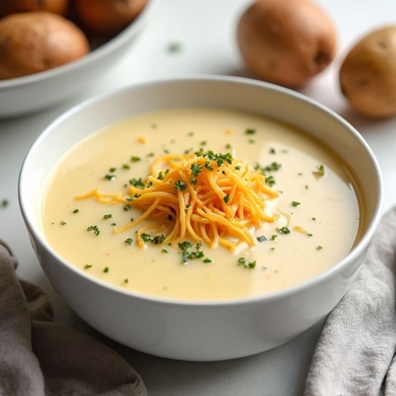 Healthy Creamy Baked Potato Soup