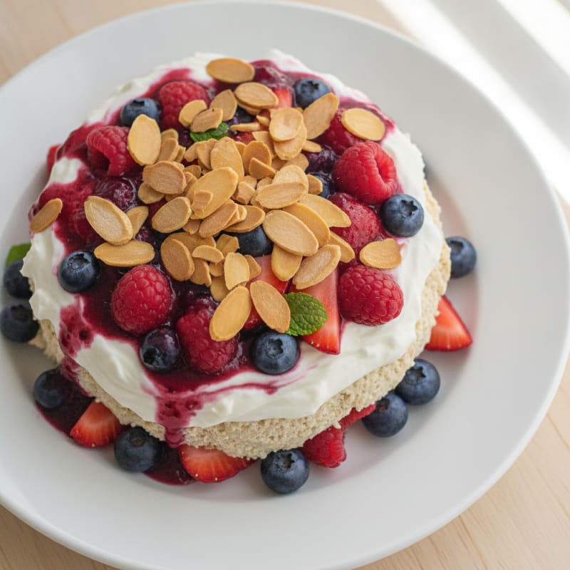 Greek Yogurt Protein Parfait with Mixed Berries