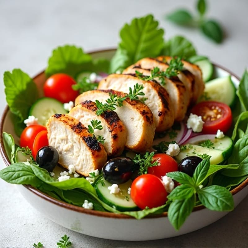 Crunchy Greek-Style Chicken Salad with Fresh Herbs