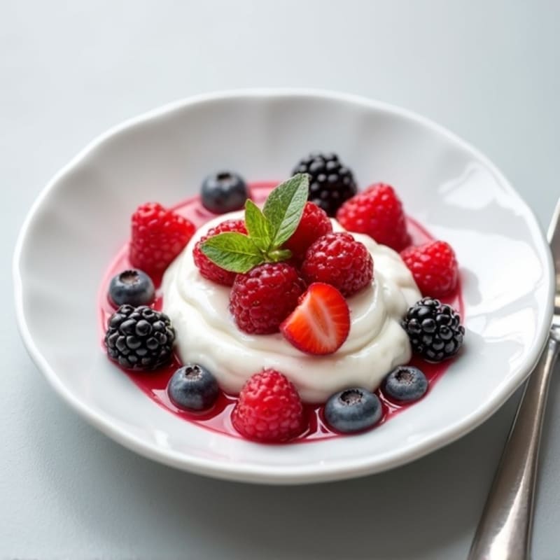 Greek Yogurt with Protein Powder and Berries