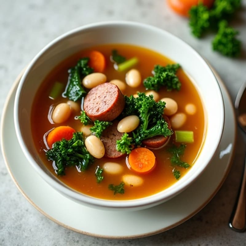Hearty White Bean and Kale Sausage Soup