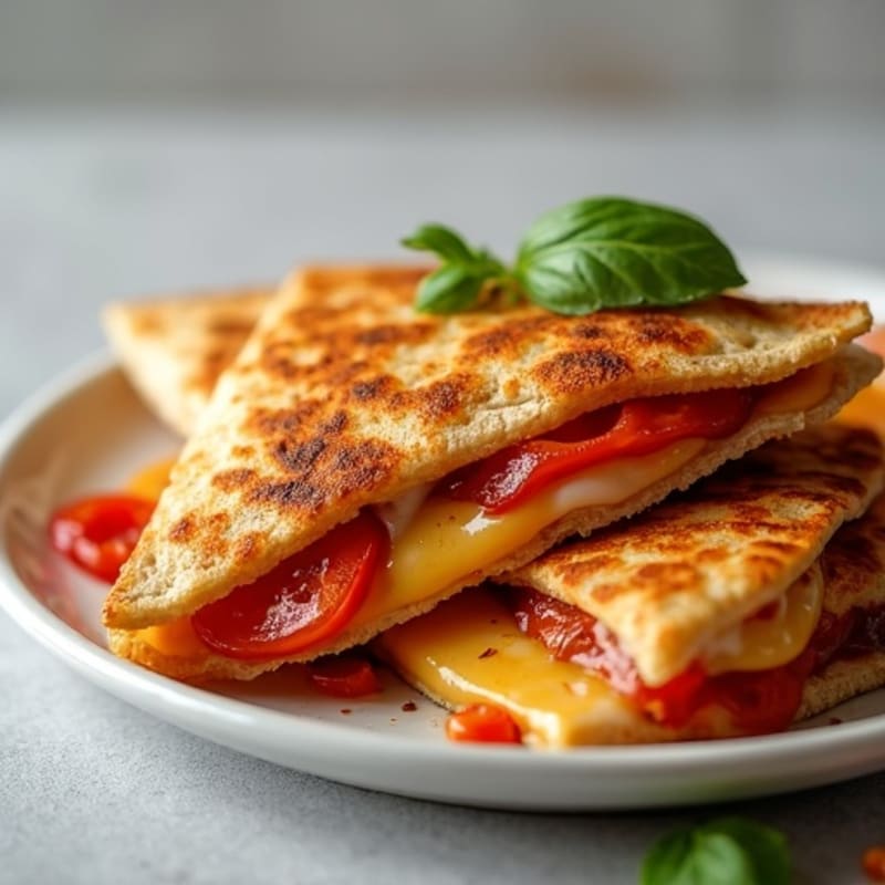 Healthy Crispy BBQ Chicken Quesadilla