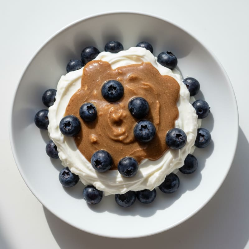 Greek Yogurt Protein Parfait with Berries and Almond Butter
