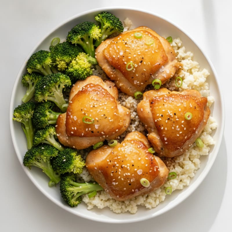 Baked Orange Glazed Chicken Thighs
