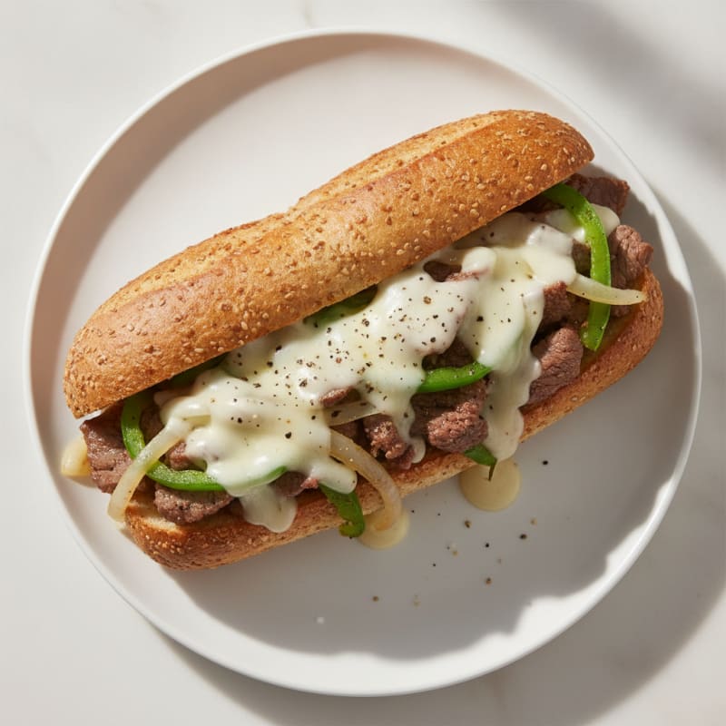 Classic Philly Cheesesteak Sandwich