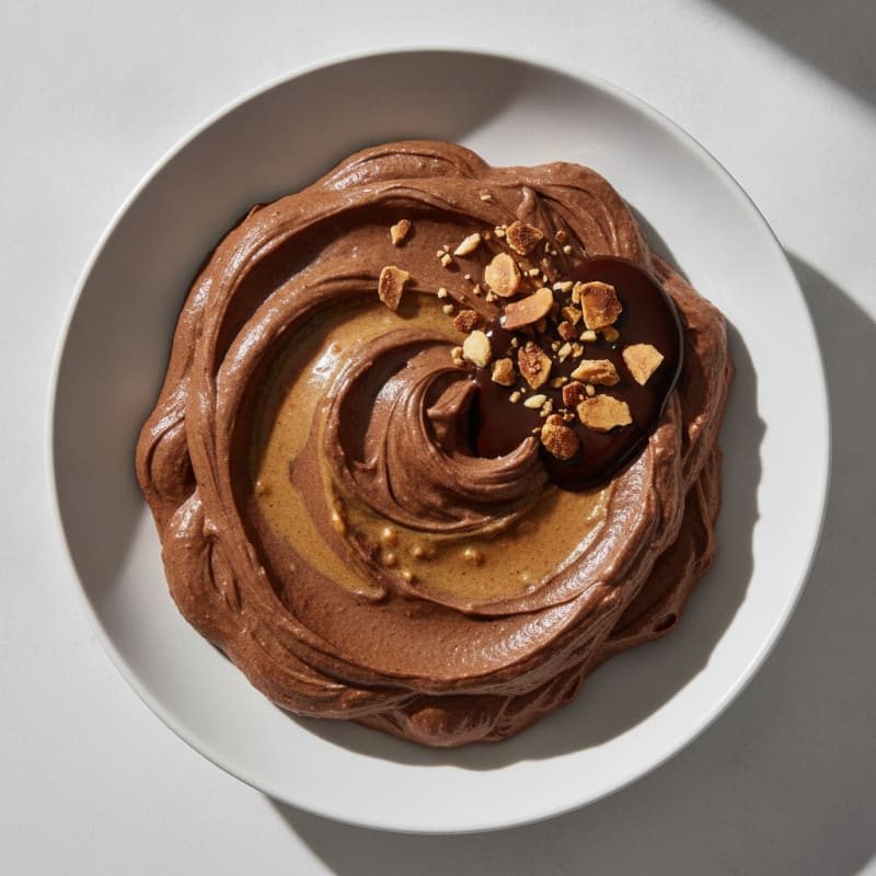 Silky Chocolate Protein Mousse with Almond Butter