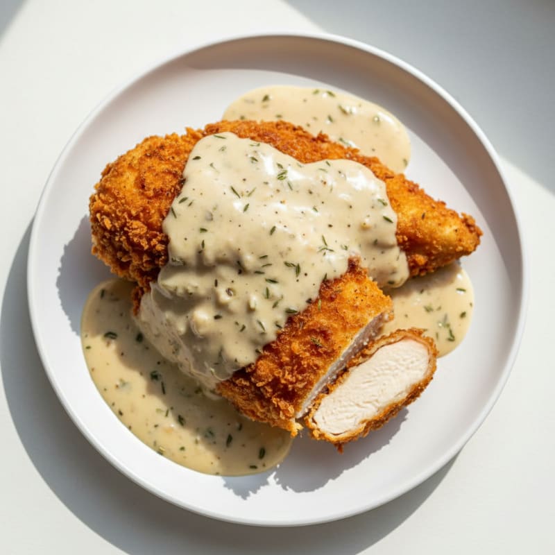 Buttermilk Fried Chicken with Creamy Gravy