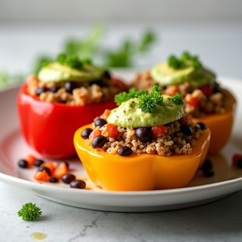 Hearty Lean Ground Turkey Stuffed Bell Peppers
