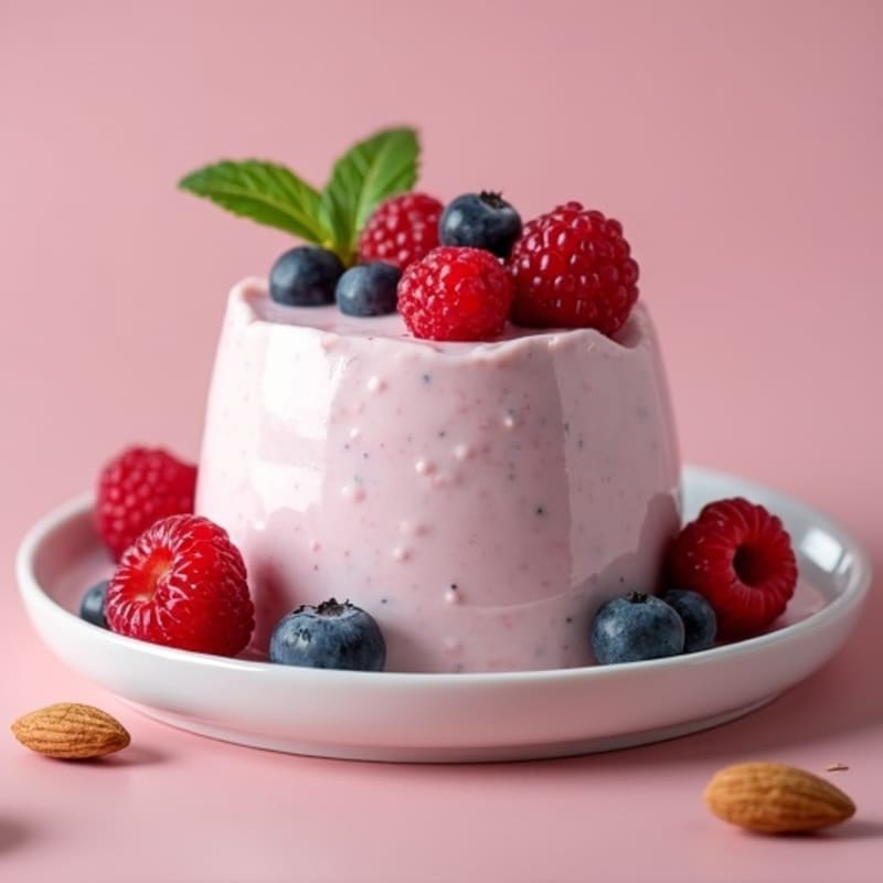 Silky Greek Yogurt Protein Mousse with Mixed Berries