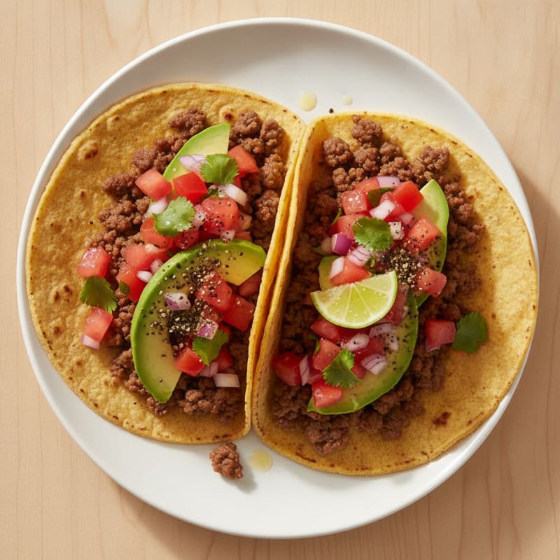 Ground Beef Tacos with Fresh Salsa