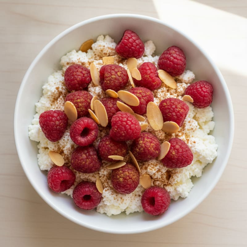 Cottage Cheese with Berries and Almonds