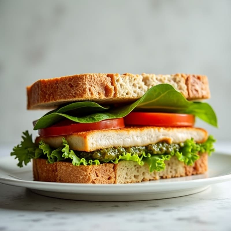 Grilled Turkey Pesto Whole Grain Sandwich