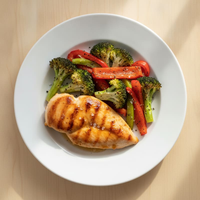 Pan-Seared Chicken with Roasted Vegetables