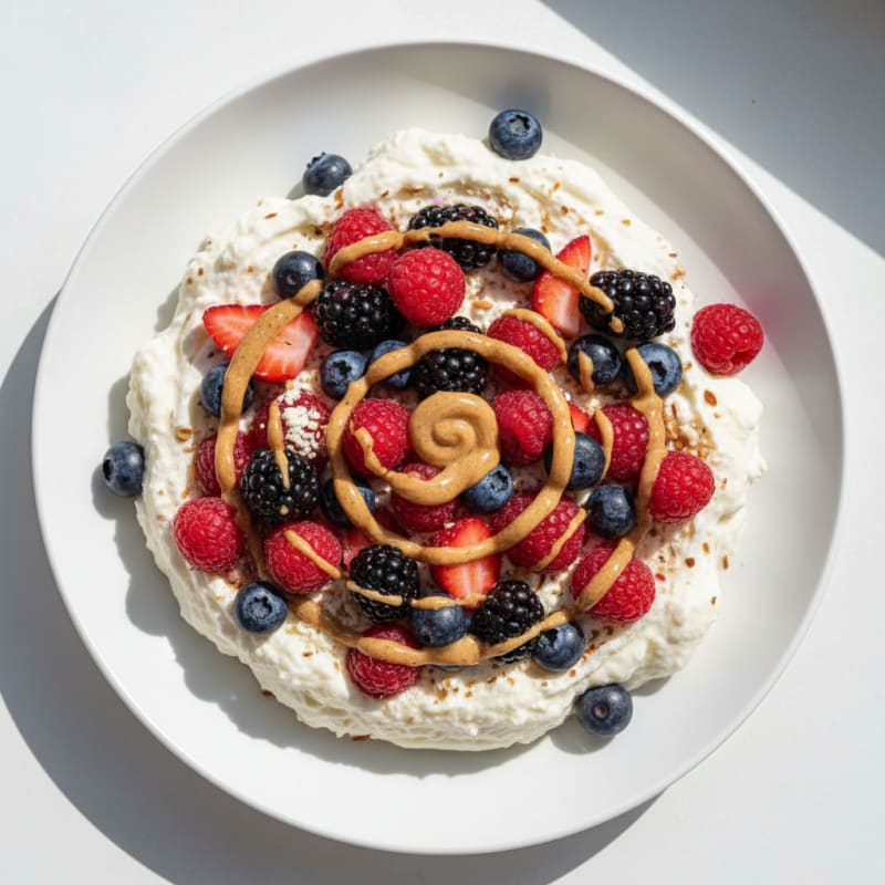 Creamy Greek Yogurt Protein Mousse with Mixed Berries