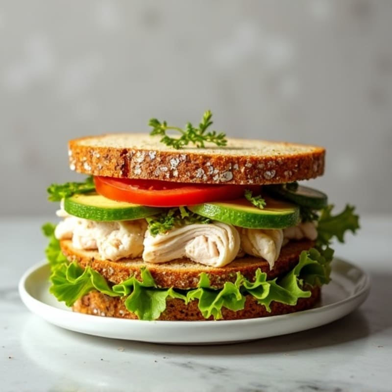 Herb-Crusted Turkey and Avocado Club Stack