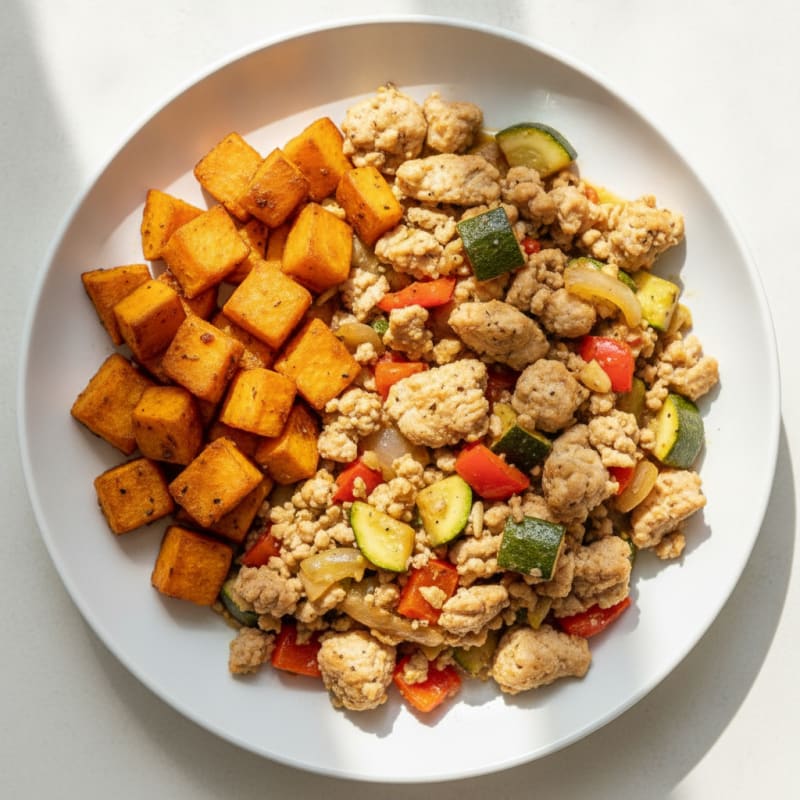 Savory Ground Chicken and Vegetable Skillet