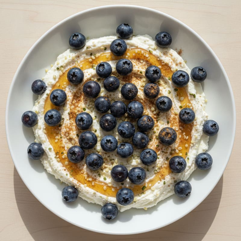 High-Protein Berry & Honey Cottage Cheese Bowl