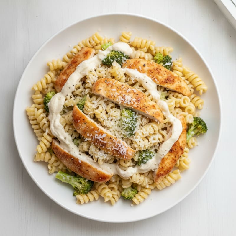 Garlic Parmesan Chicken Alfredo Pasta