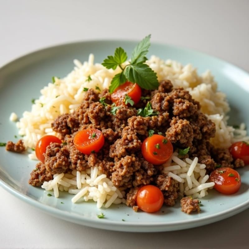 Lean Spiced Ground Beef with Fluffy Basmati Rice