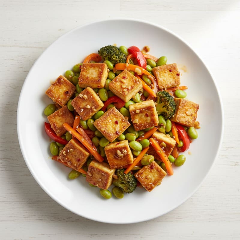Garlic-Ginger Tofu Stir-Fry with Vegetables