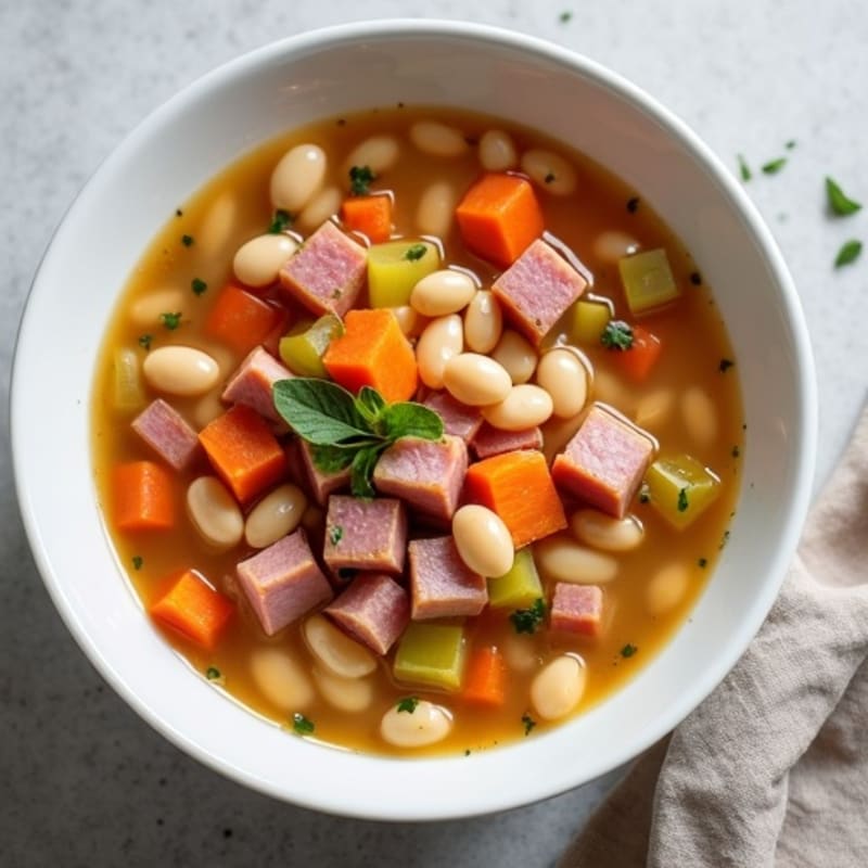 Hearty Smoked Ham and White Bean Soup