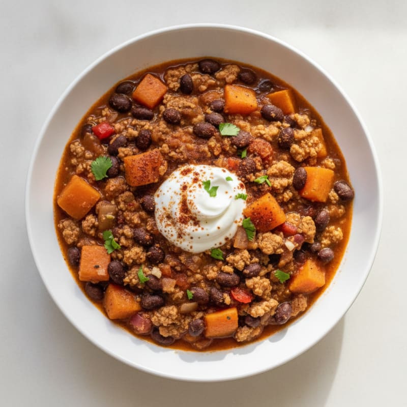 Sweet Potato and Black Bean Chili