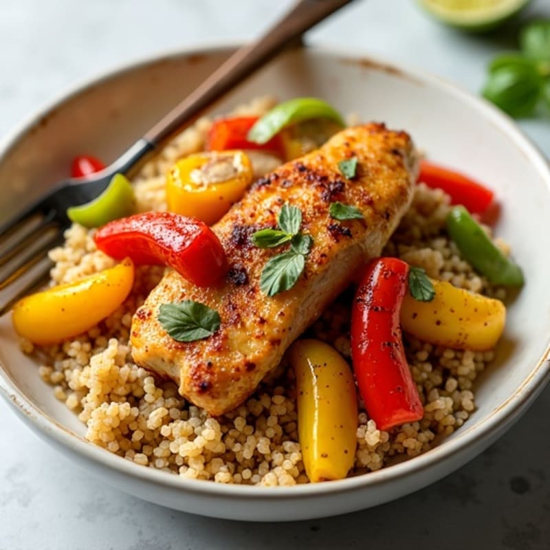Crispy Sheet Pan Chicken Fajita Bowls