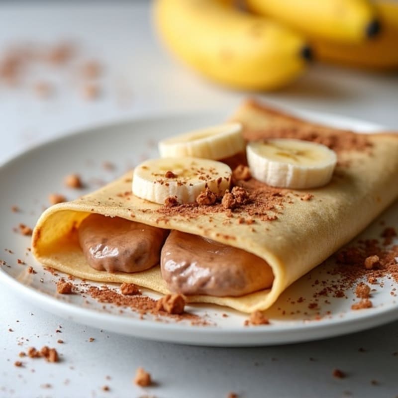 Banana Protein Crepes with Creamy Cacao-Hazelnut Filling
