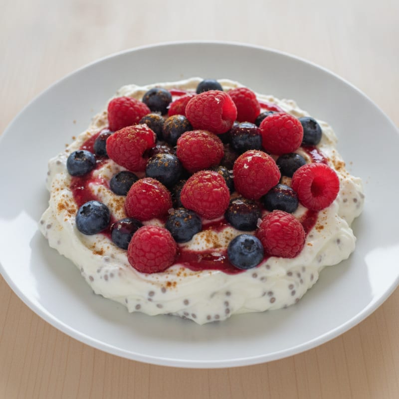 Berry Chia Seed Protein Pudding