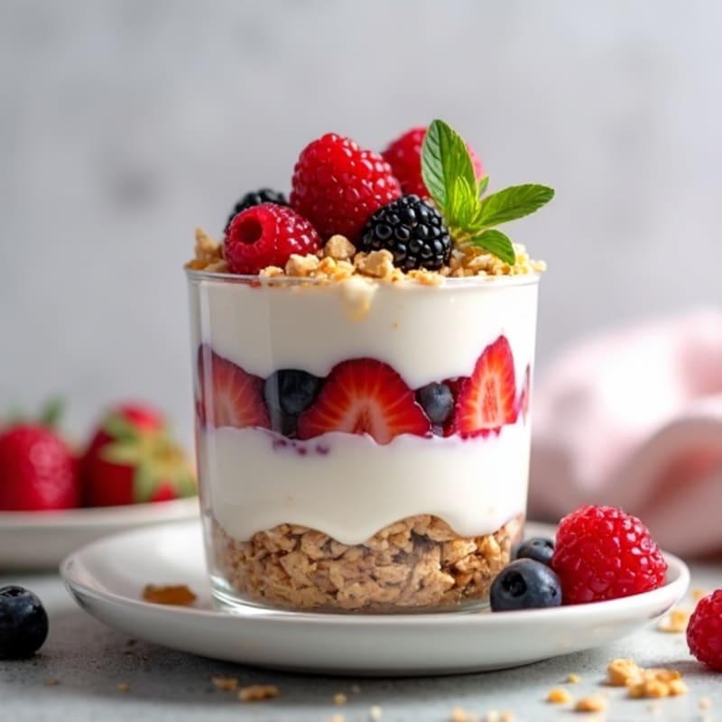 Creamy Greek Yogurt Protein Parfait with Mixed Berries