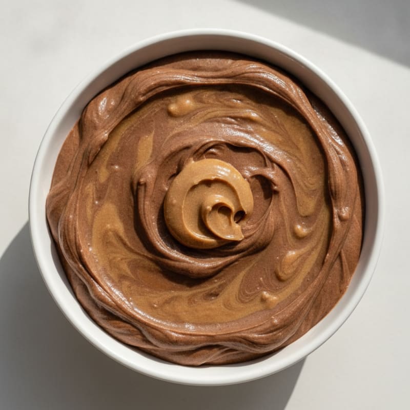 Silky Chocolate Protein Pudding with Almond Butter Swirl