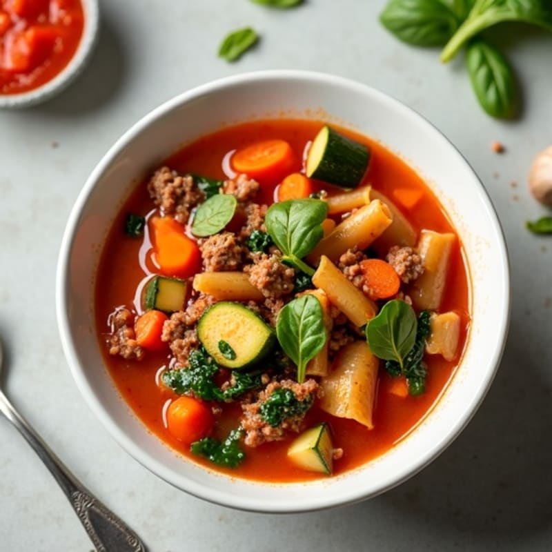 Hearty Italian Beef and Vegetable Lasagna Soup