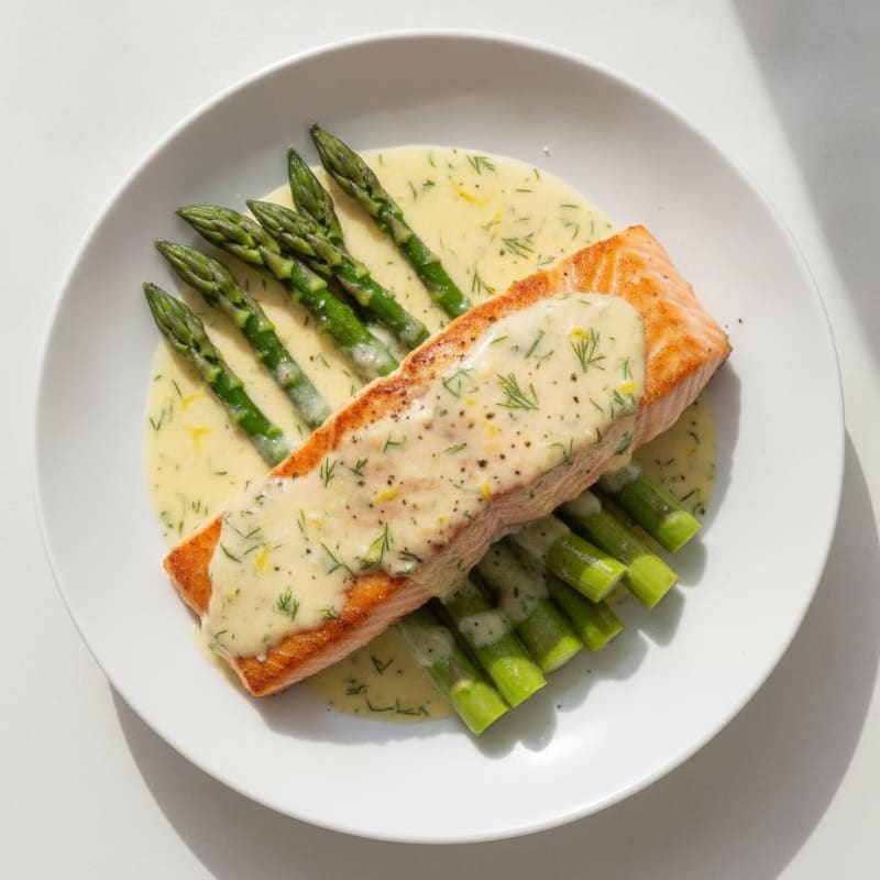 Pan-Seared Salmon with Lemon-Dill Sauce