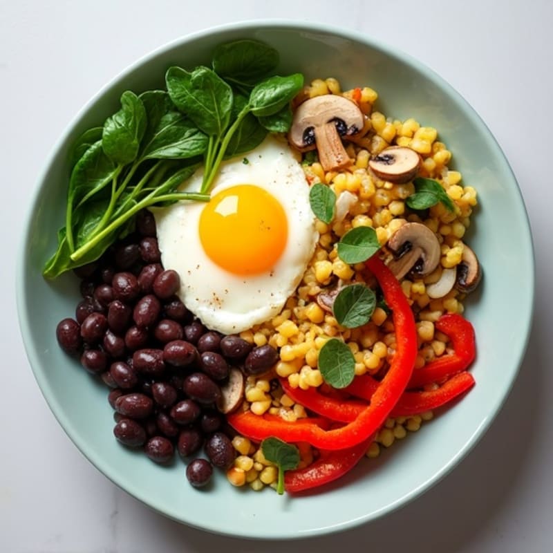 Protein-Packed Veggie and Egg White Scramble Bowl