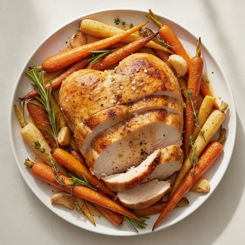 Herb-Roasted Turkey with Root Vegetables