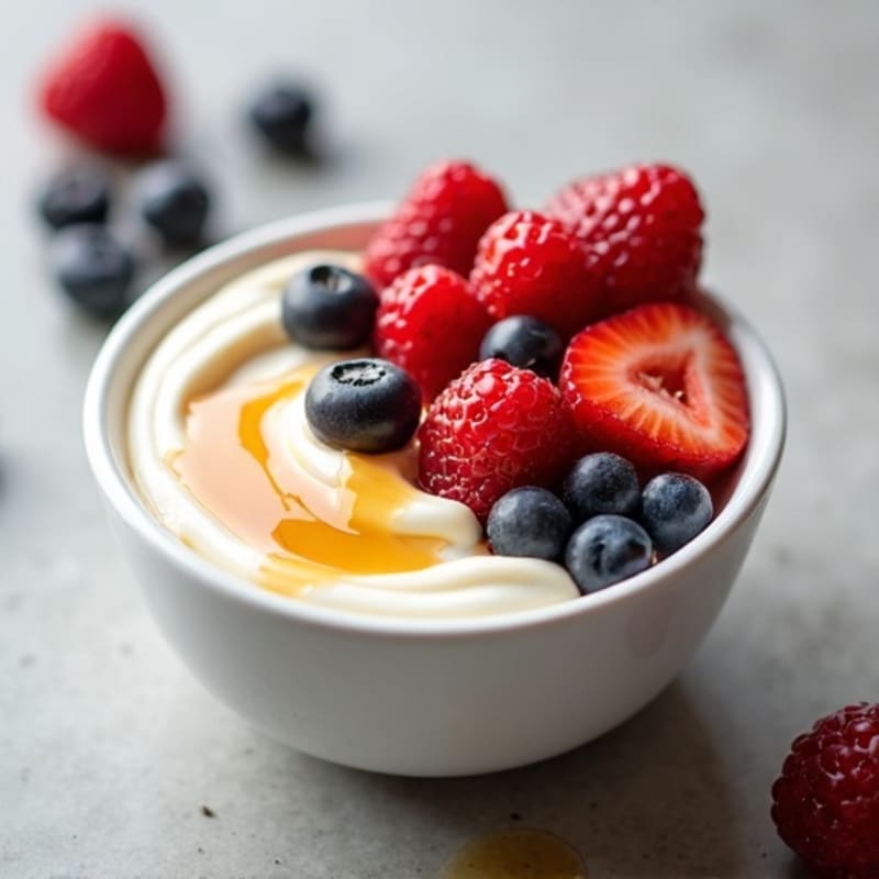 Creamy Greek Yogurt with Almond Butter and Fresh Berries