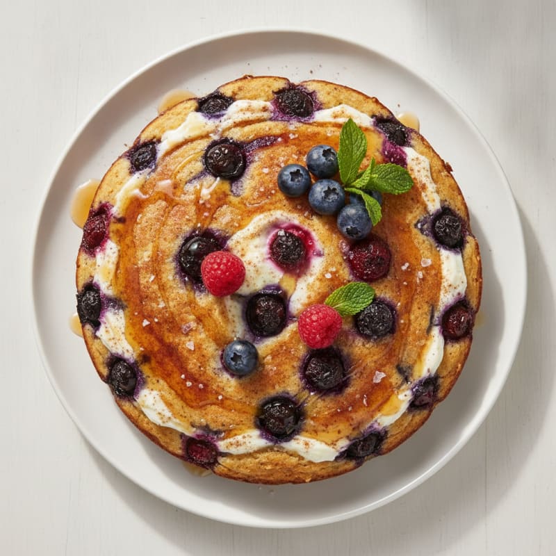 Protein-Packed Pancake Bake with Berries