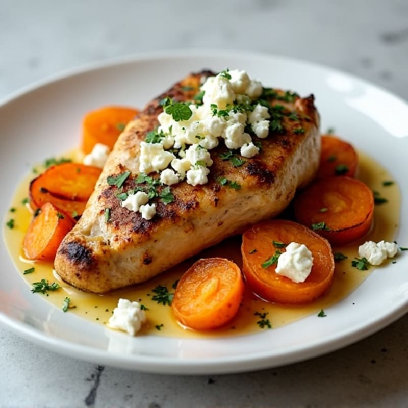 Herb-Roasted Chicken with Sweet Potato and Feta