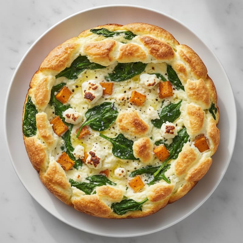 Fluffy Egg White and Spinach Bake