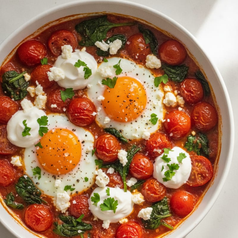 Baked Eggs with Roasted Tomatoes