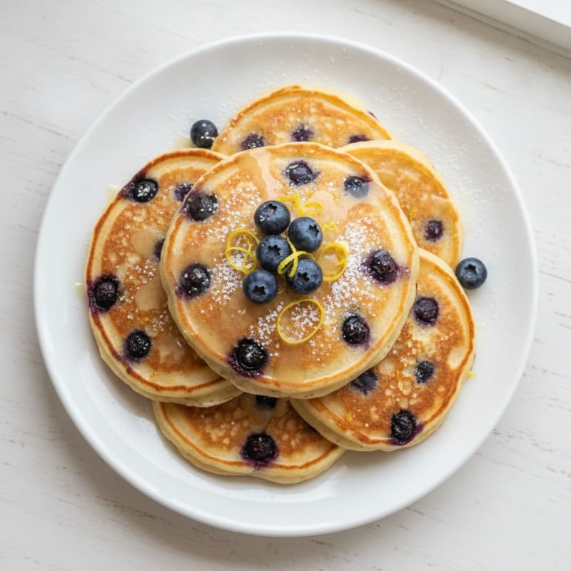 Blueberry Lemon Ricotta Pancakes